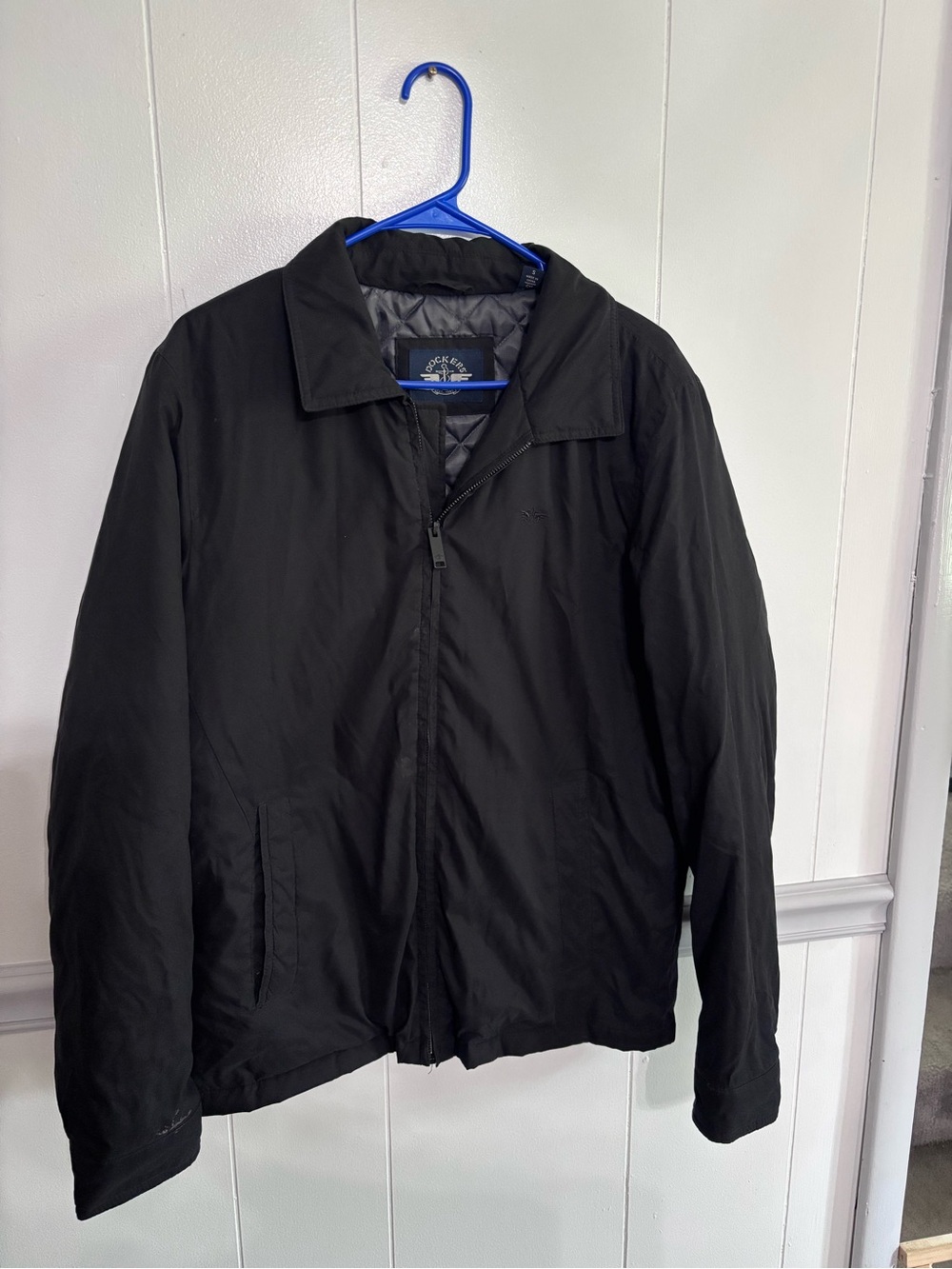 Dockers Men's Black Lightweight Quilted-Lined Jacket